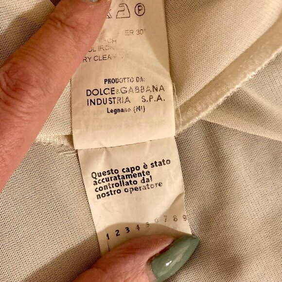 Vintage Dolce & Gabbana Cream Blouse Romantic Fairycore Italian Size 42, US 6 - Picture 13 of 14